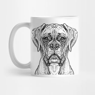 BOXER in black & white Mug